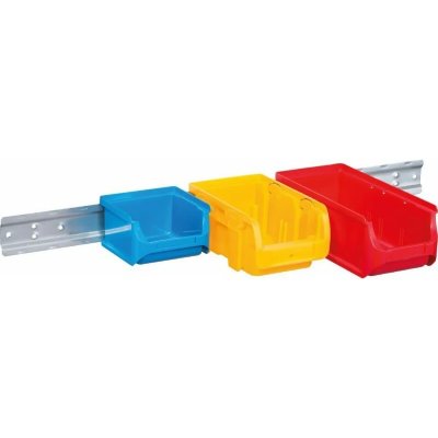 ALLIT Rail mural porte bacs bleus 590 x 47 x 5MM  457082