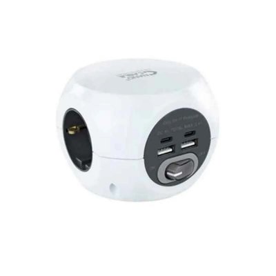 NANOCABLE Rallonge 3 prises schuko avec interrupteur  10.37.0001 blanc