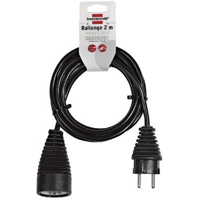 BRENNENSTUHL Rallonge electrique prolongateur IP20 blanc - 2m - H05VV-F 3G1,0