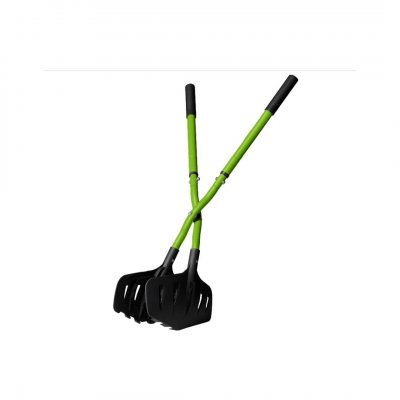 VENTEO Ramasse feuilles ergonomique XXL  - EARTWISE - Outil de jardin - Noir/Vert