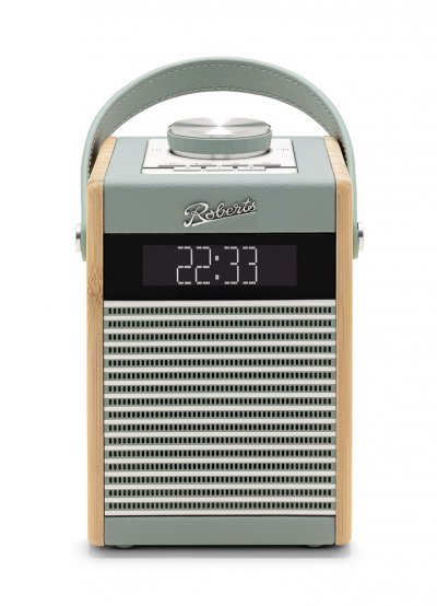 ROBERTS Rambler MIDI Radio-r&eacute;veil r&eacute;tro Portable Dab+/FM/Bluetooth Bleu Ciel
