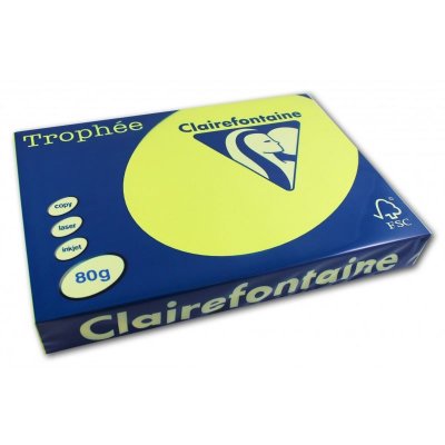 CLAIREFONTAINE Ramette de papier 500 feuilles A4 -  - 80 g - Jaune fluo