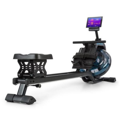 CAPITAL SPORTS Rameur &agrave; eau Flow M2 Noir - R&eacute;glage sur 6 niveaux - Roulettes