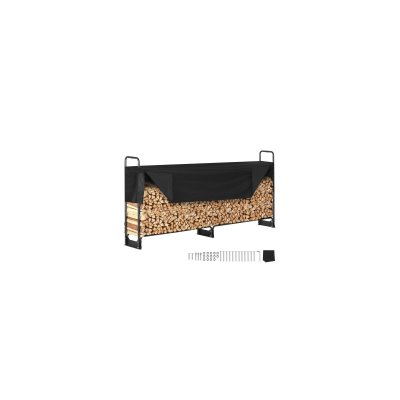 VEVOR Range B&ucirc;ches Ext&eacute;rieur -  - Abri Bois Porte-b&ucirc;ches 259x36x117cm - avec Couverture