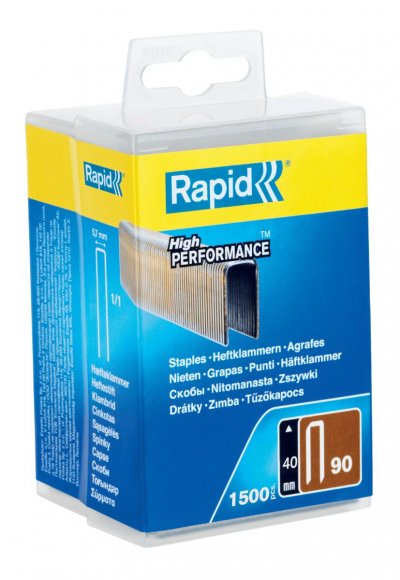 RAPID  1500 agrafes 90/40mm galvanis&eacute;es RAP5000127