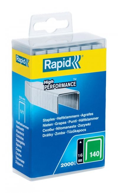 RAPID  5000091 agrafes n&deg;140/16 mm galvanis&eacute;es boite de 2000