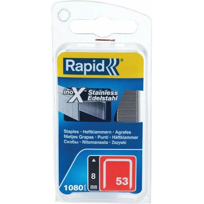 RAPID  Agrafes acier inoxydable - Fil fin - N&deg;53/08 mm
