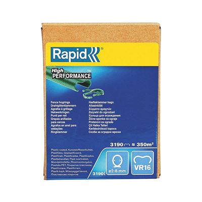 RAPID  agrafes vr16 vertes en boite de 3190pcs RAP40108809