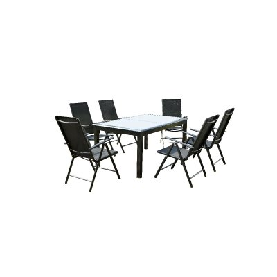 CONCEPT USINE Ravenne 6. Salon de jardin en aluminium 6 places gris 