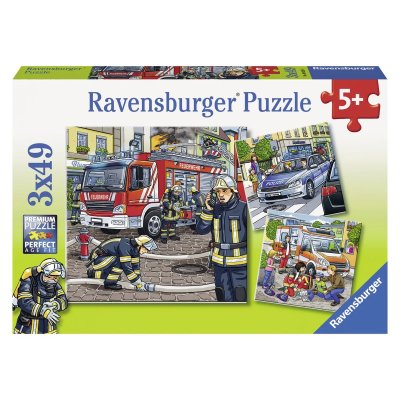 RAVENSBURGER  - 09335 9 - Puzzle - Aides d'urgence - 3X 49 Pi&egrave;ces