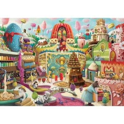 RAVENSBURGER  Puzzle adulte La rue de la douceur - 1000 pi&egrave;ces