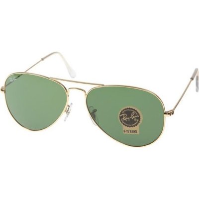RAY BAN  Lunettes de soleil aviateur en m&eacute;tal dor&eacute;. Couleur: Jaune