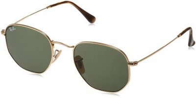 RAY BAN Ray-Ban Lunettes de Soleil Homme RB3548N Dor&eacute;,Vert 