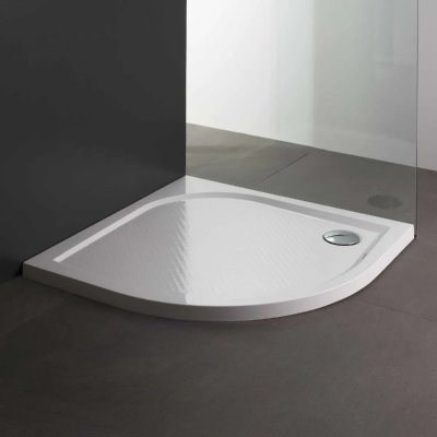 KIAMAMI VALENTINA Receveur De Douche Fin Semi-Circulaire En R&eacute;sine 90 Cm Klio