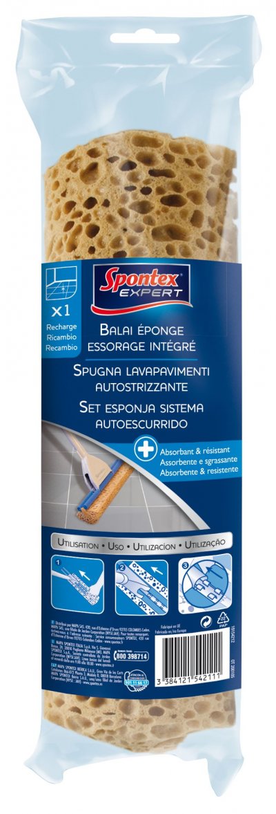 SPONTEX EXPERT Recharge balai &eacute;ponge essorage int&eacute;gr&eacute; - 