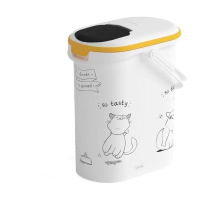 CURVER R&eacute;cipient alimentaire Dinner is Served pour chats 10 l  Blanc