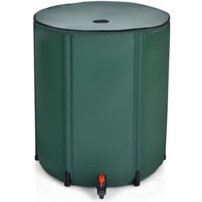 COSTWAY R&eacute;cup&eacute;rateur d'eau de pluie pliable  - 225 L - PVC - Robinet et filet filtrant pour jardin