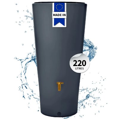 GARANTIA R&eacute;cup&eacute;rateur d'eau Vaso 2-en-1 - Graphite - 220L 