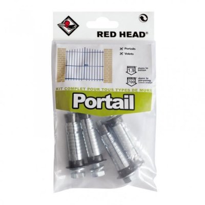 RED HEAD  kit chevilles &agrave; expansion portail , Diam.14 x L.55 mm