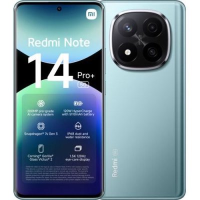 XIAOMI Redmi Note 14 Pro+ (5G) 256 Go, Bleu Givr&eacute; - Neuf
