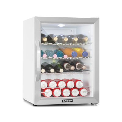 KLARSTEIN R&eacute;frig&eacute;rateur &agrave; boissons  Beersafe XL Crystal White - 60L, &eacute;clairage LED, porte en verre 