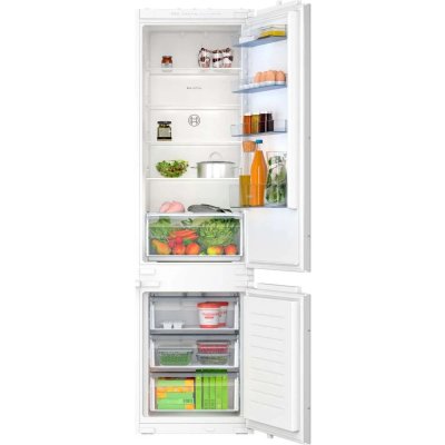 BOSCH R&eacute;frig&eacute;rateur combin&eacute; encastrable KIN96NSE0 S&eacute;rie 2, XL, accentLine