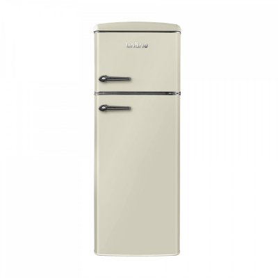 LINARIE R&eacute;frig&eacute;rateur cong&eacute;lateur 2 portes retro Arzy LJDD206CREAM 206 Litres cr&egrave;me