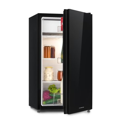 KLARSTEIN R&eacute;frig&eacute;rateur  Luminance Frost 91L bas &agrave; l&eacute;gumes 2 clayettes en verre Noir 
