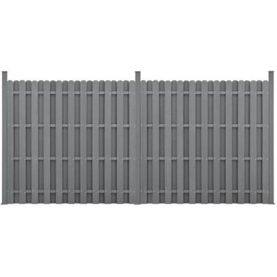 NEU.HOLZ R&eacute;glez 2 panneaux de jardin r&eacute;sistants et robustes 185x376cm diff&eacute;rentes couleurs taille : Gris