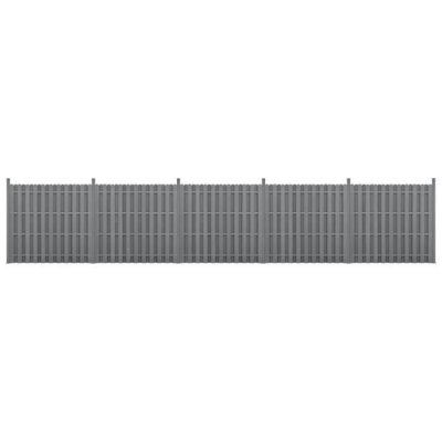NEU.HOLZ R&eacute;glez 5 panneaux de jardin r&eacute;sistants et robustes 185x932 cm Diverses couleurs taille : Gris