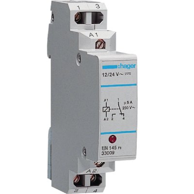 HAGER Rel&eacute; interfase MBT/BT 1conmut. 5A, 250V