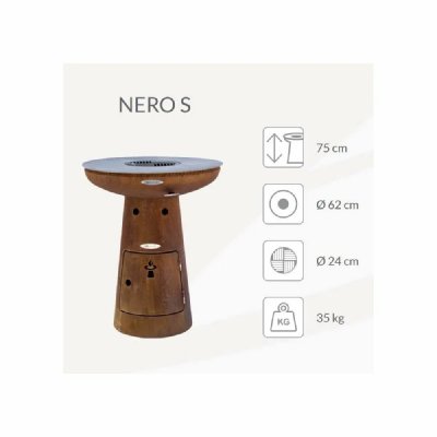 REMUNDI  - Barbecue brasero en acier Nero 62 x 75 cm (DxH) 