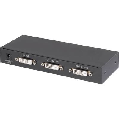 RENKFORCE  2 ports R&eacute;partiteur DVI compatible avec lultra HD 3840 x 2160 pixels noir