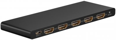 GOOBAY R&eacute;partiteur hdmi 1 &agrave; 4 (4k @ 60 hz) - divise le signal d'entr&eacute;e 1x hdmi en 4x sorties hdmi