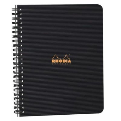 RHODIA Repertoire ctive reliure int&eacute;grale - A5 - 192 pages non perfor&eacute;es - couverture noire