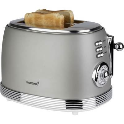  Retro Grille-pain fonction toast, avec grille sp&eacute;ciale viennoisieries gris