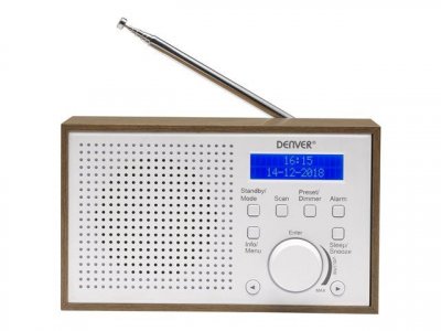 DENVER Retroradio avec fonction d'alarme, aspect bois Dab-46