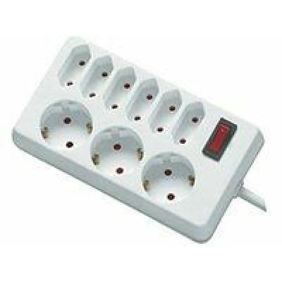 Rev tischsteckdose 9-fach 1,4 m avec schalter blanc DFX-889005