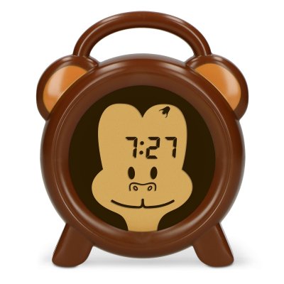 ALECTO R&eacute;veil enfants p&eacute;dagogique et veilleuse  BC-100 MONKEY Marron