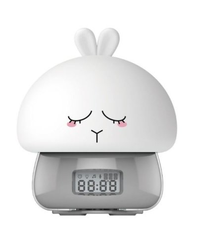 WE R&eacute;veil lumineux  Lapin Blanc avec t&eacute;l&eacute;commande