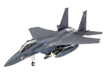 REVELL  kit mod&egrave;le F-15E Strike Eagle & Bombs 1:144 gris 70-pi&egrave;ces