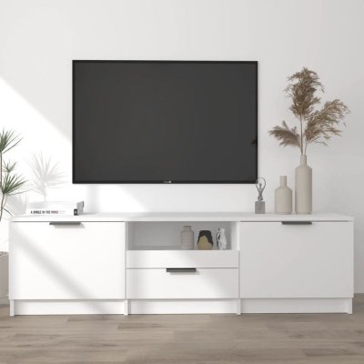VIDAXL Revera Meuble TV blanc 140 x 35 x 40 cm en bois multicouche