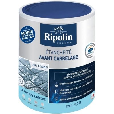 RIPOLIN Rev&ecirc;tement Etanch&eacute;it&eacute; Avant-Carrelage - Mat - 0,75L 