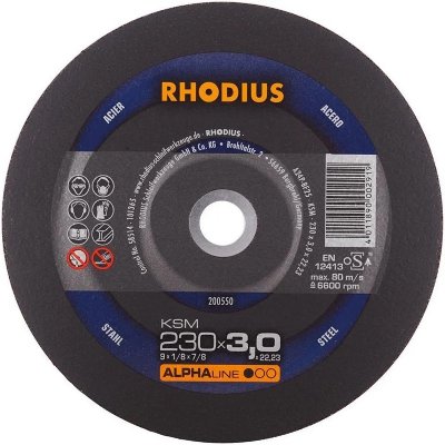 RHODIUS  - Disque &agrave; tron&ccedil;onner Metal 230 mm ksm 230 x 3 x 22.2 mm C99443