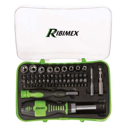 RIBITECH &nbsp;&ndash;&nbsp;prtour65/M porte-embouts en mallette avec 65&nbsp;embouts