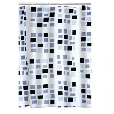 RIDDER  Aquamod 140320 Rideau de douche textile Noir/gris 180 x 200 cm