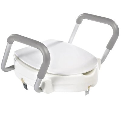 RIDDER  Si&egrave;ge de toilette avec barre de s&eacute;curit&eacute; Blanc 150 kg A0072001