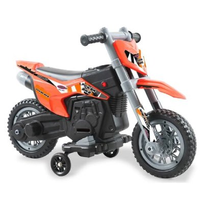 Ride-on moto power bike orange 6v 460679