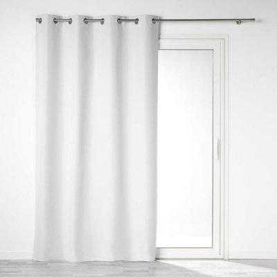 Rideau 100% occultant en microfibre - Blanc - 140 x 260 cm