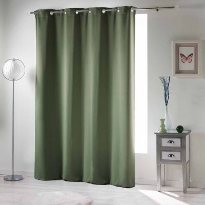 Rideau 90 % occultant radiateur petite hauteur occultant kaki 180x135